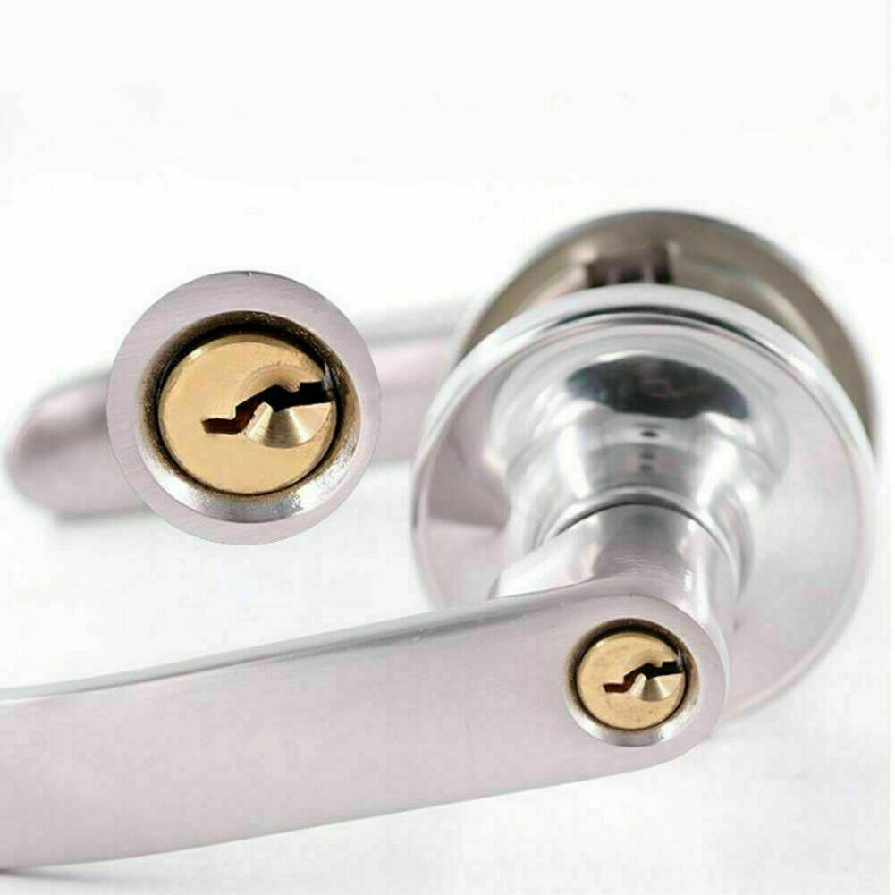Home Entry Lever Three-Handle Door Lock Set Bathroom Entrance Passage W/3 Keys view 5