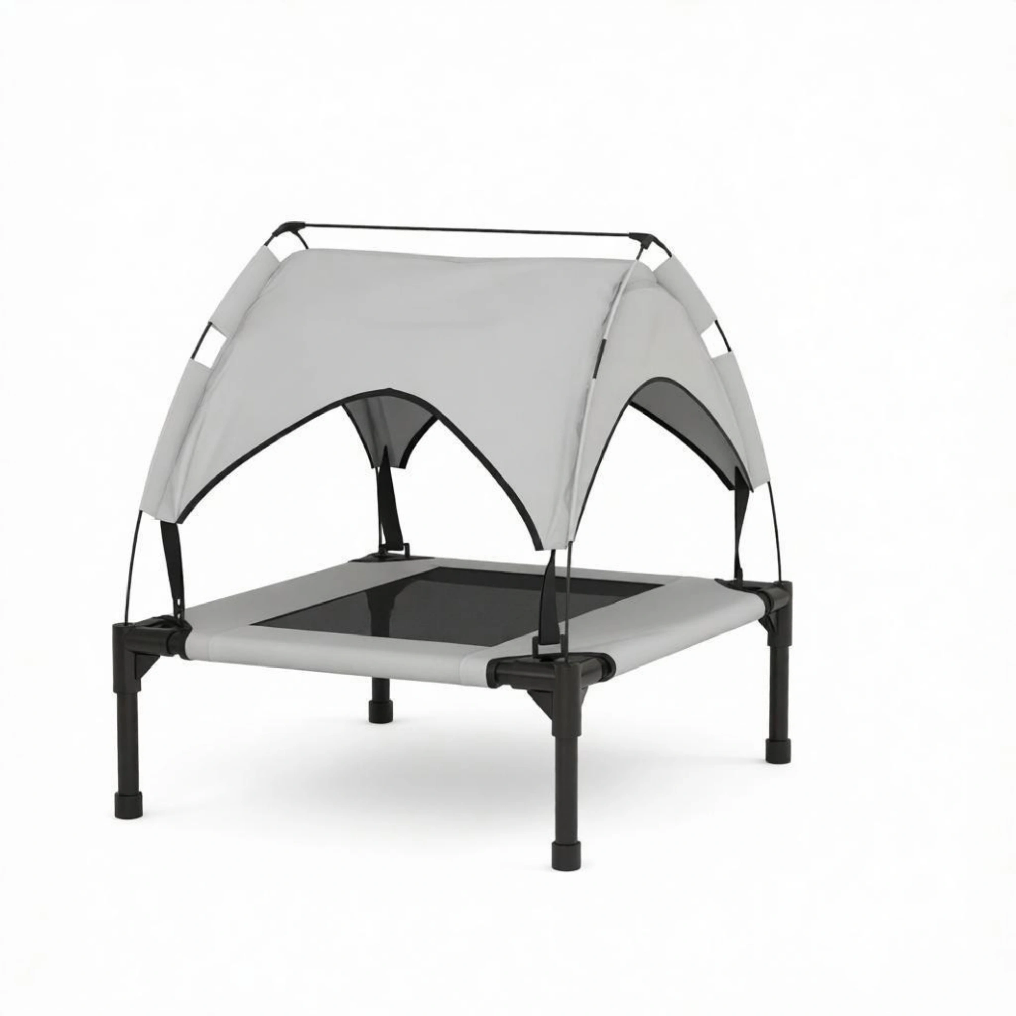 30x24x27 Portable Elevated Pet Cot with Canopy, Washable Mesh Dog Bed for Outdoor Use view 2