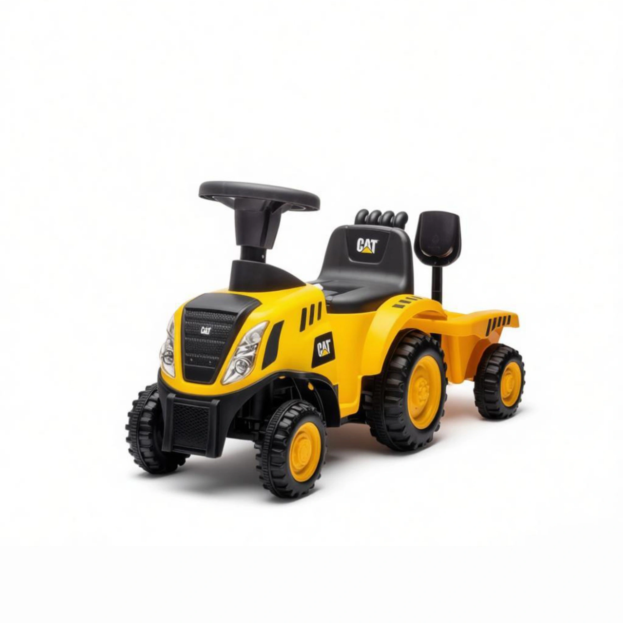 Kids Pedal Ride On Tractor Construction Toy with Shovel & Trailer for 18-36 Month Toddlers view 2