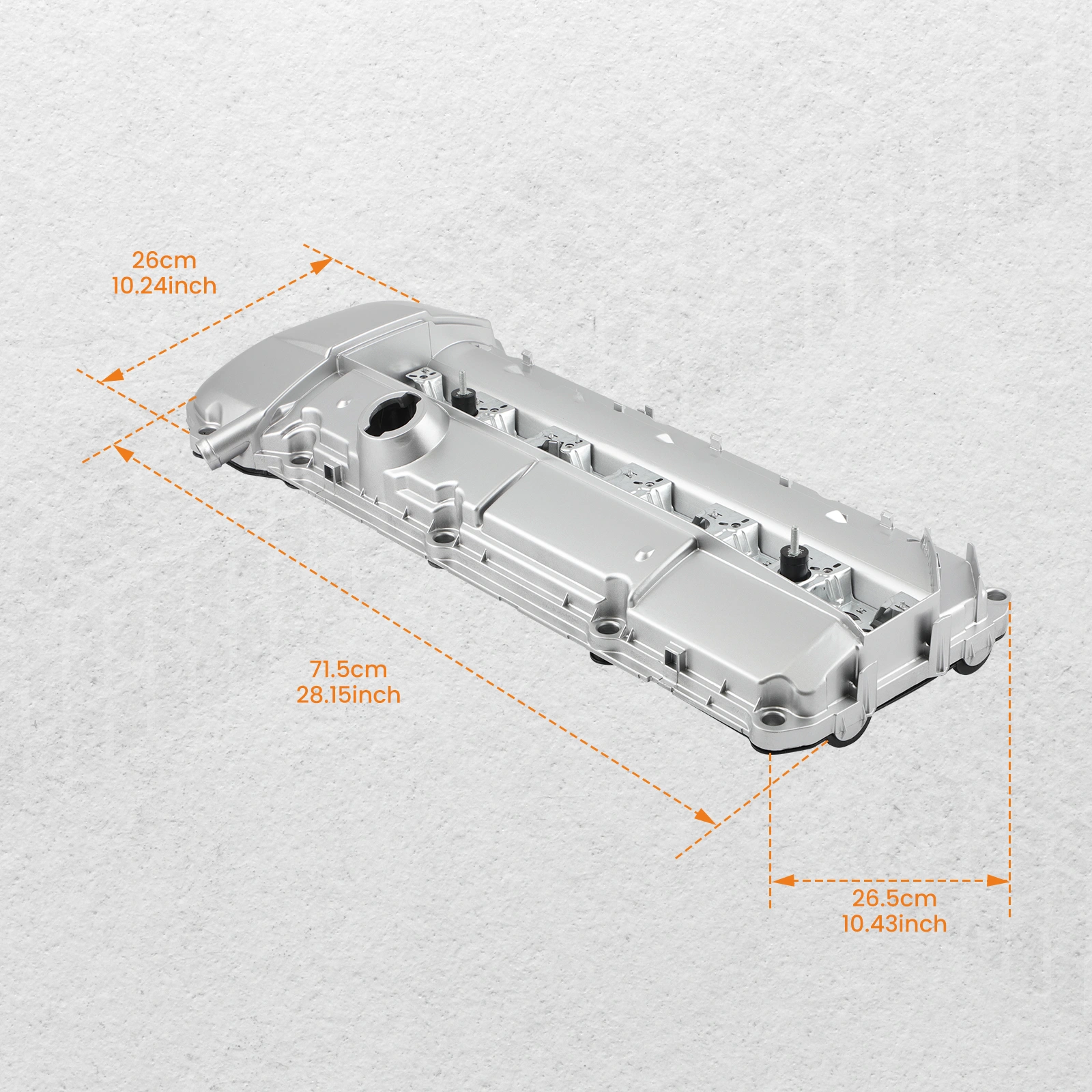 Aluminum Valve Cover with Gasket & Bolts for BMW E46 E39 325xi 330ci 330i M52 M54 Engine Replacement view 2