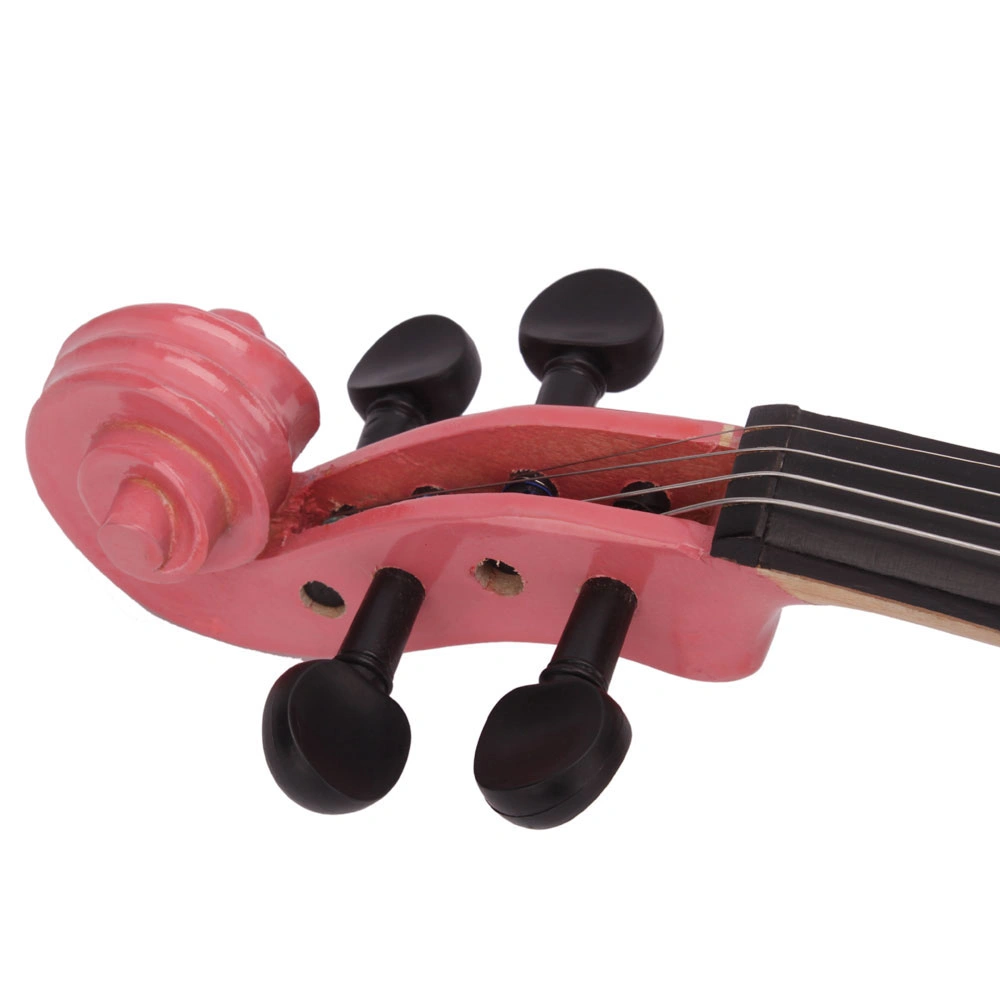 New 1/8 Acoustic Violin Case Bow Rosin Pink view 10