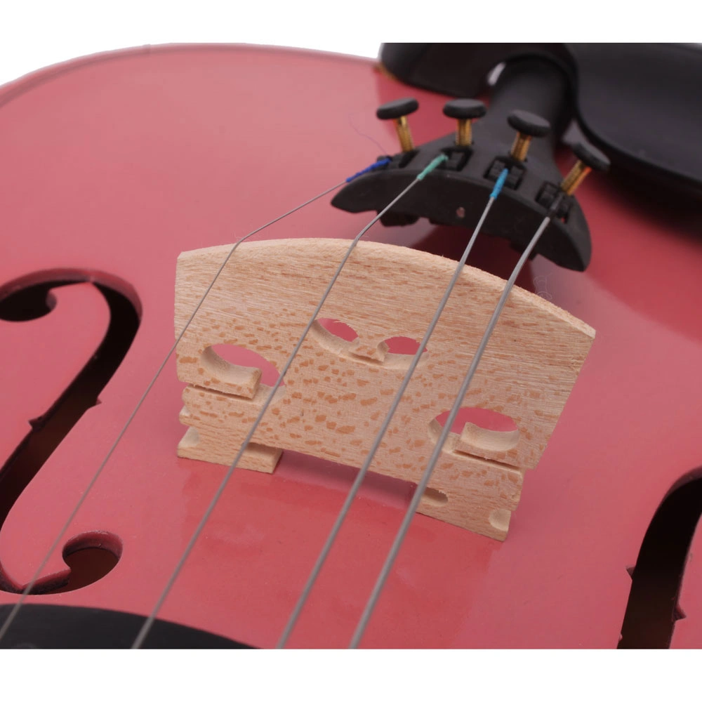 New 1/8 Acoustic Violin Case Bow Rosin Pink view 13