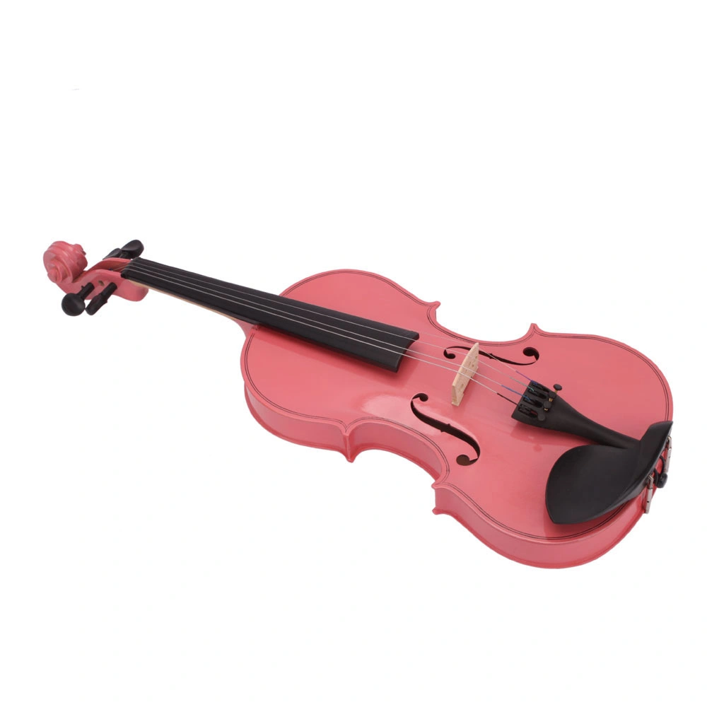 New 1/8 Acoustic Violin Case Bow Rosin Pink view 8