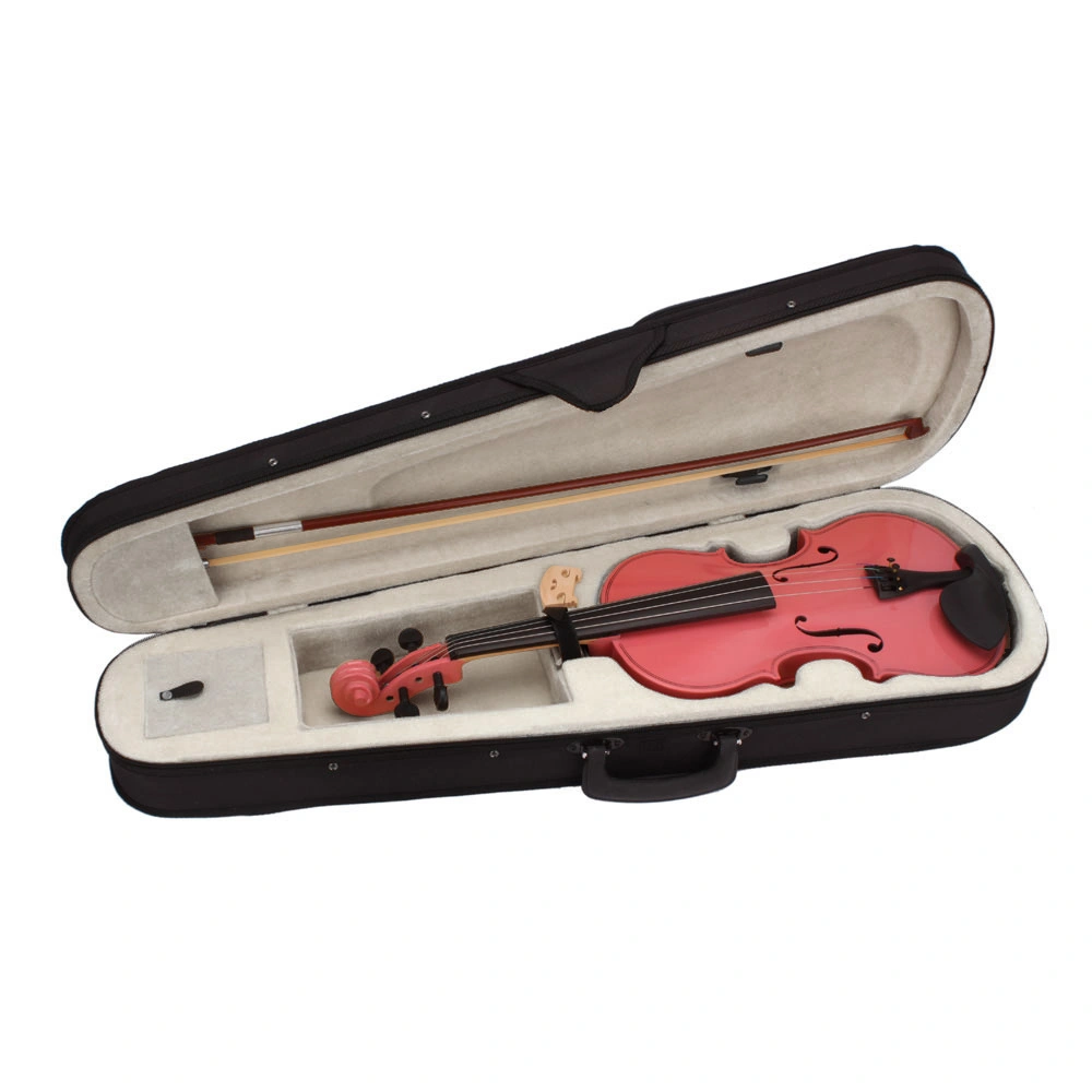 New 1/8 Acoustic Violin Case Bow Rosin Pink view 9
