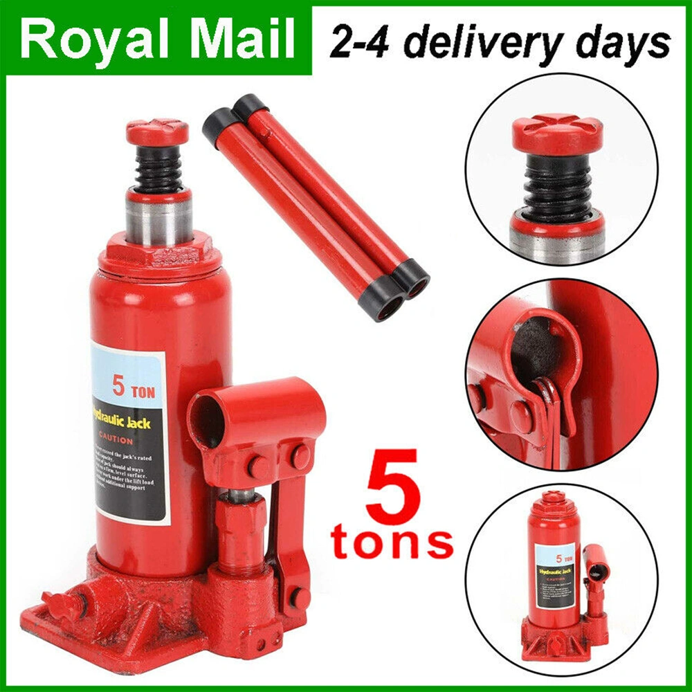 5 Ton Heavy Duty Hydraulic Bottle Jack Lifting Ram Car Van Boat Truck Caravan UK
