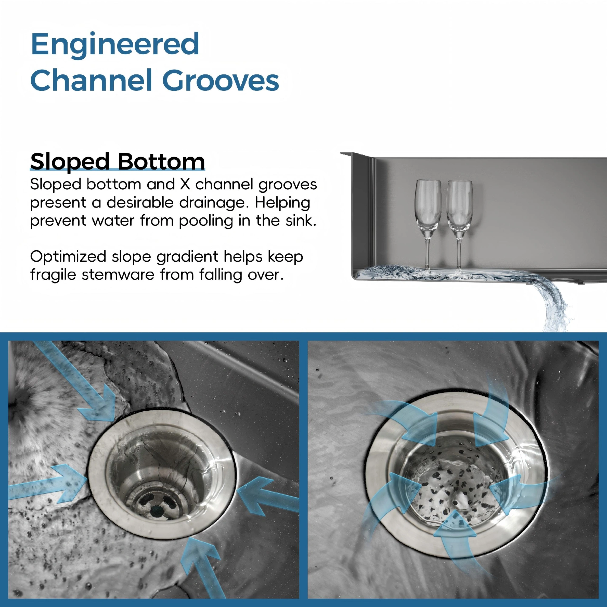 Stainless Steel Kitchen Sink, 18″x18″ Single Bowl, Undermount HandmadeSink in Black, with US Standard Drain and Hook[Unable ship on weekends, TK/TEMU only for pickup, only TX10643 warehouse supports GOFO] view 11