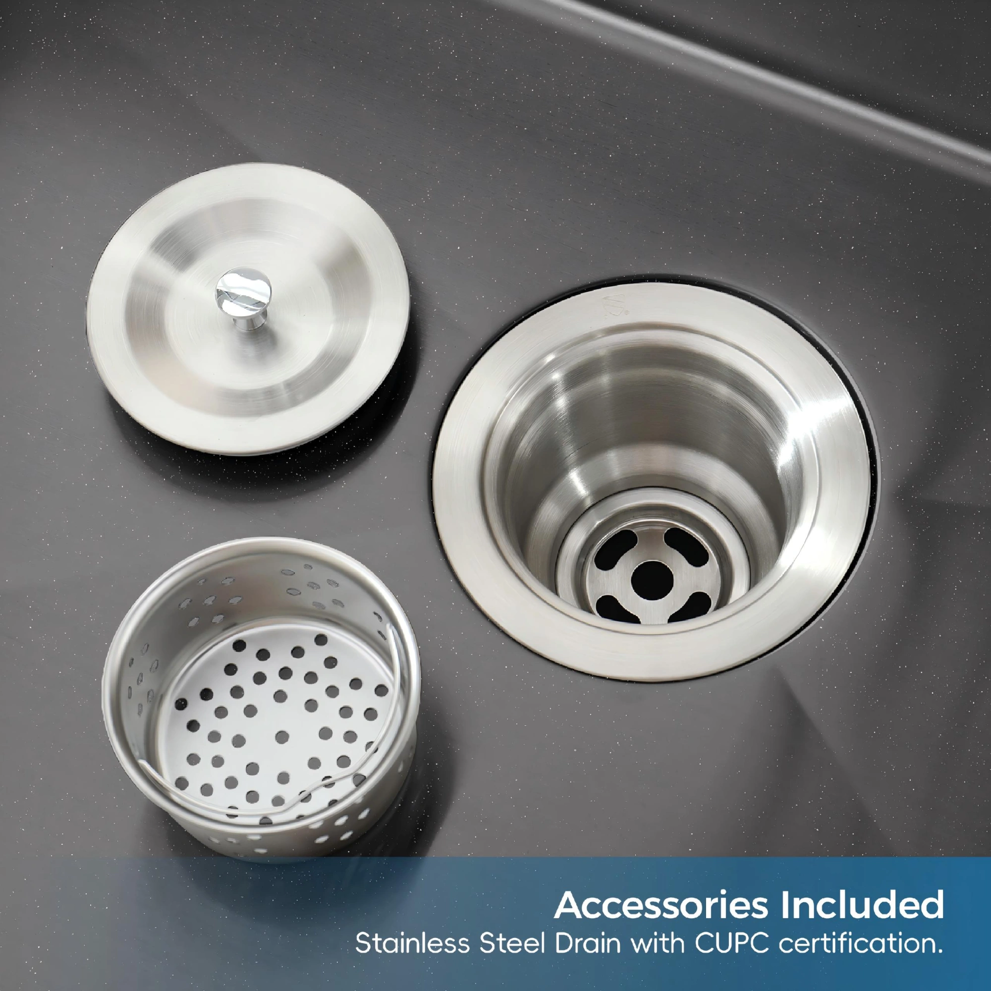 Stainless Steel Kitchen Sink, 18″x18″ Single Bowl, Undermount HandmadeSink in Black, with US Standard Drain and Hook[Unable ship on weekends, TK/TEMU only for pickup, only TX10643 warehouse supports GOFO] view 9