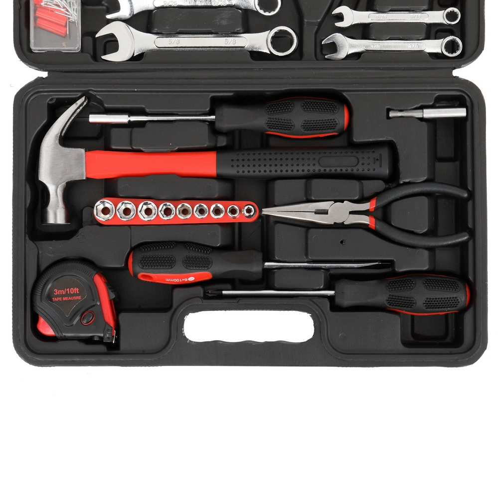 148pcs Iron Household Tool Set Red view 2