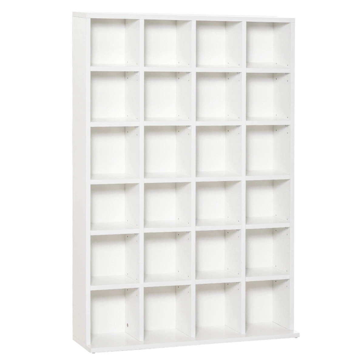Modern Bookcase Cabinet with Shelves, 5-Tier Storage Organizer, Wood Grain Finish, 72"H x 30"W, White view 3