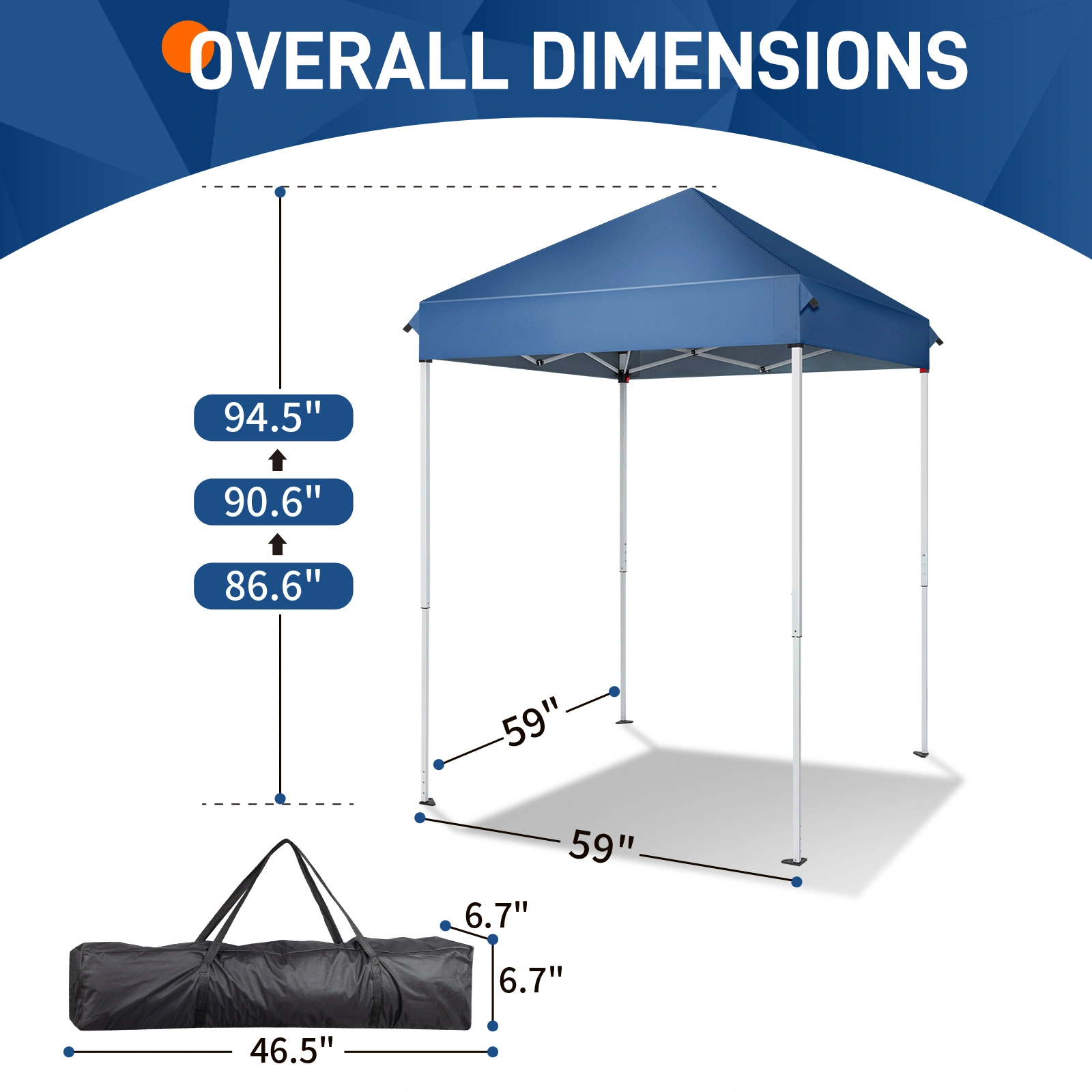 5'x5' Pop Up Canopy view 8