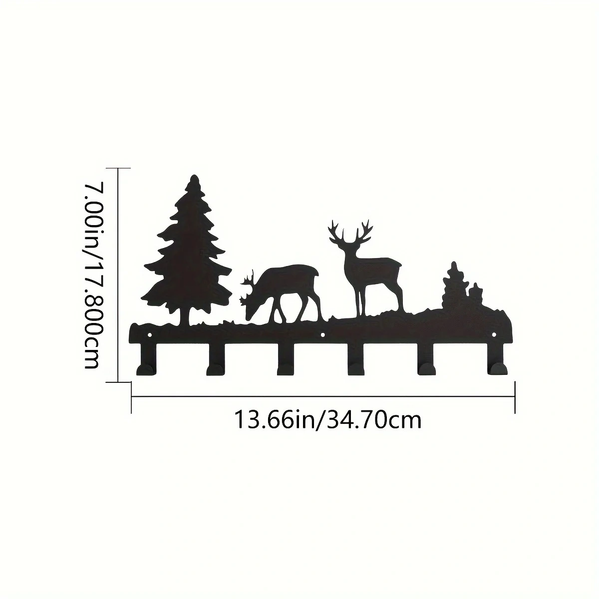 CIFbuy Exquisitely Designed Metal Elk Key Hooks: Wall-mounted, Multi-functional Hooks Ideal for Hanging Clothes, Bags, and Keys. Elevate Your Room's Aestheti view 2