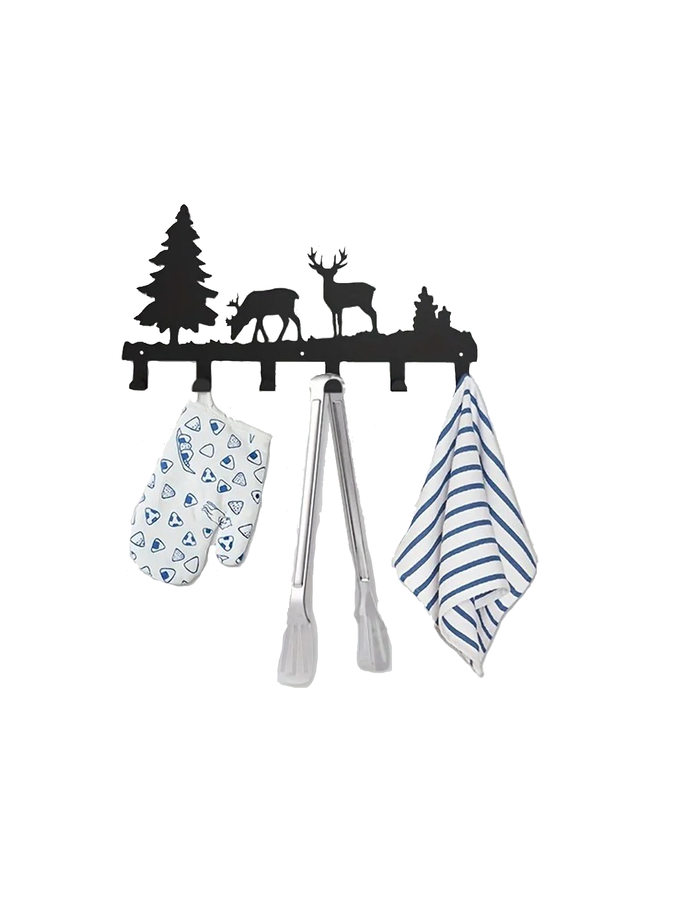 CIFbuy Exquisitely Designed Metal Elk Key Hooks: Wall-mounted, Multi-functional Hooks Ideal for Hanging Clothes, Bags, and Keys. Elevate Your Room's Aestheti view 8