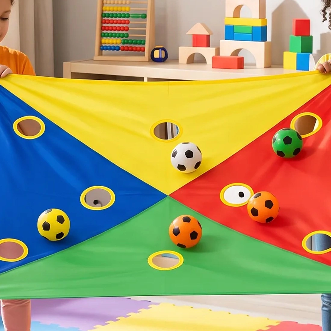 Cornhole Toss Game Set - 4 Color Outdoor Indoor Party Board Game with 6 Bean Bags view 3