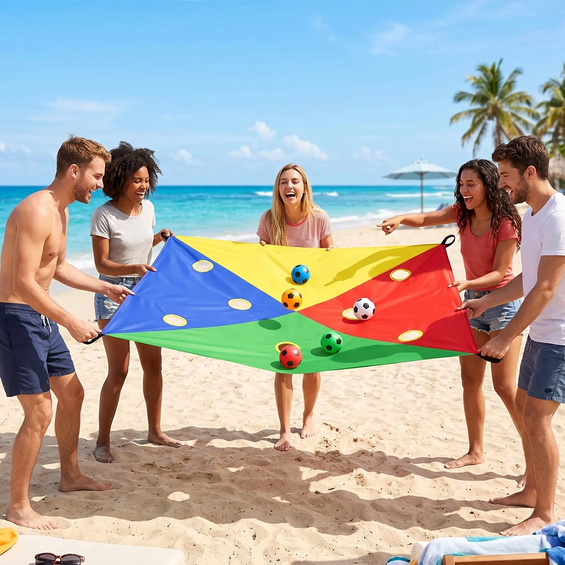 Cornhole Toss Game Set - 4 Color Outdoor Indoor Party Board Game with 6 Bean Bags view 4