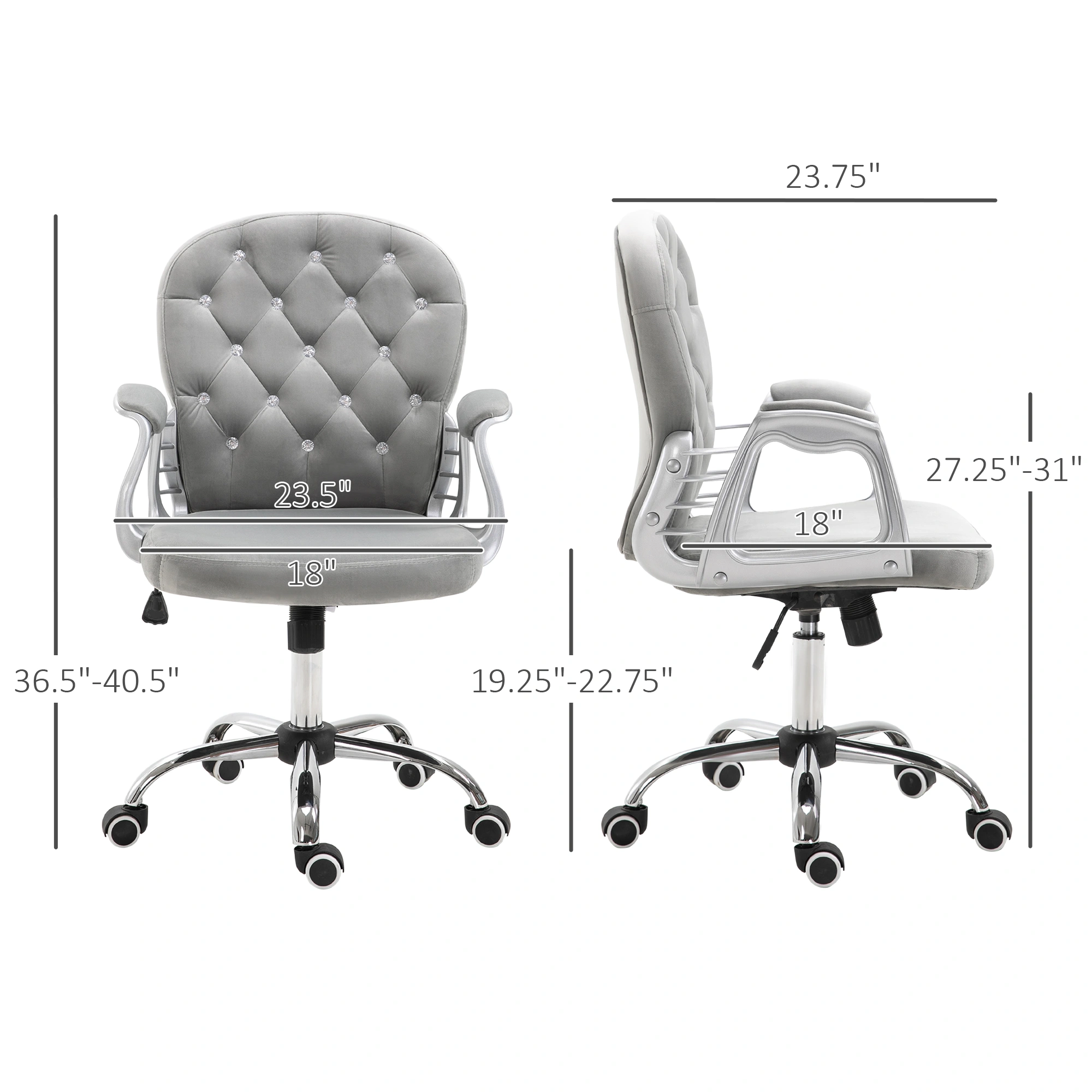 Ergonomic Office Chair with Massage Function, High Back Lumbar Support Swivel Task Chair, Adjustable Height Reclining Executive Seat view 3