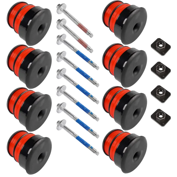 8X Silicone Body Mount Bushings and Cushion Bolts Kit Replacement for F-250 F-350 2008-2016 13848 view 5