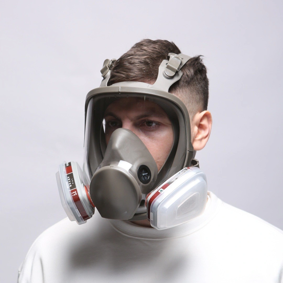 Reusable Full Face Mask Respirator for Woodworking, Painting, Welding, DIY - Protective Gas Dust Mask for Home & Outdoor Use view 3