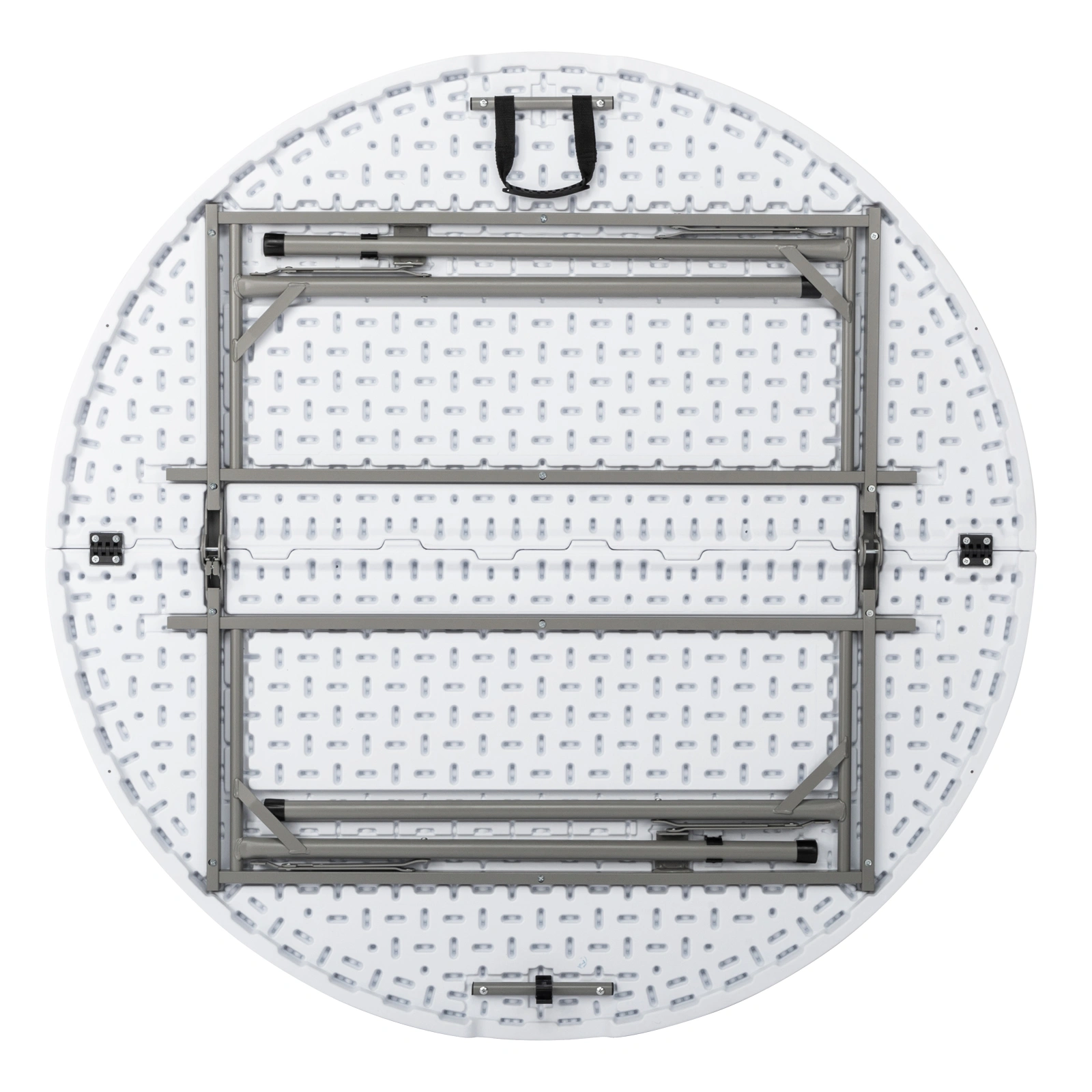 48inch Round Folding Table Outdoor Folding Utility Table White view 28