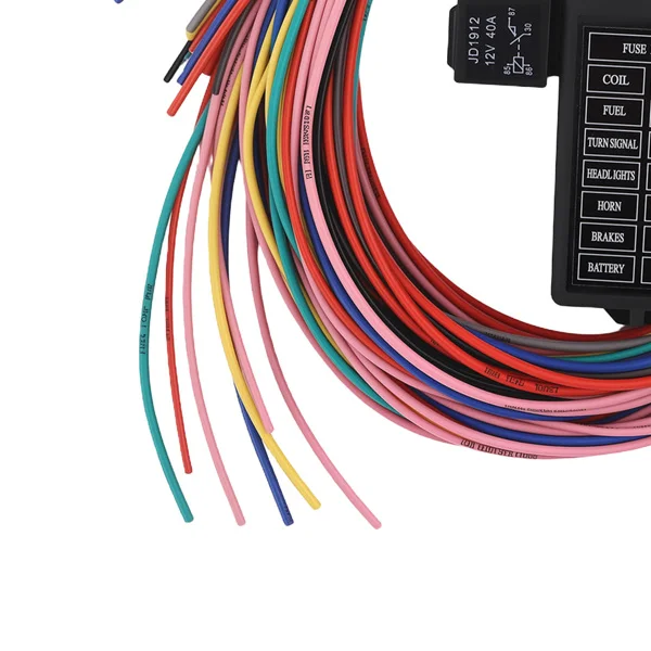 Rod 14 Fuse Wire Harness Kit fit for Street Muscle Car Universal 12V System Assembly