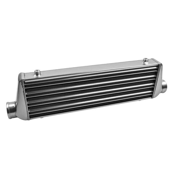 FIT for Universal Turbo Front Mount Aluminum Intercooler 27''x7''x2.5'' 2.5" In/Outlet view 2