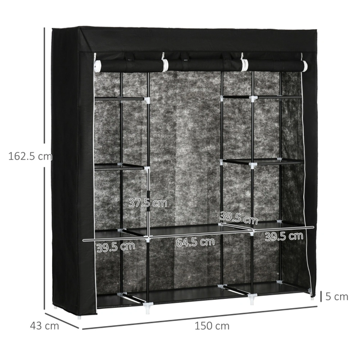 Chester Dresser with Storage Cabinets and Lockers, Modern Bedroom Organizer Chest view 3
