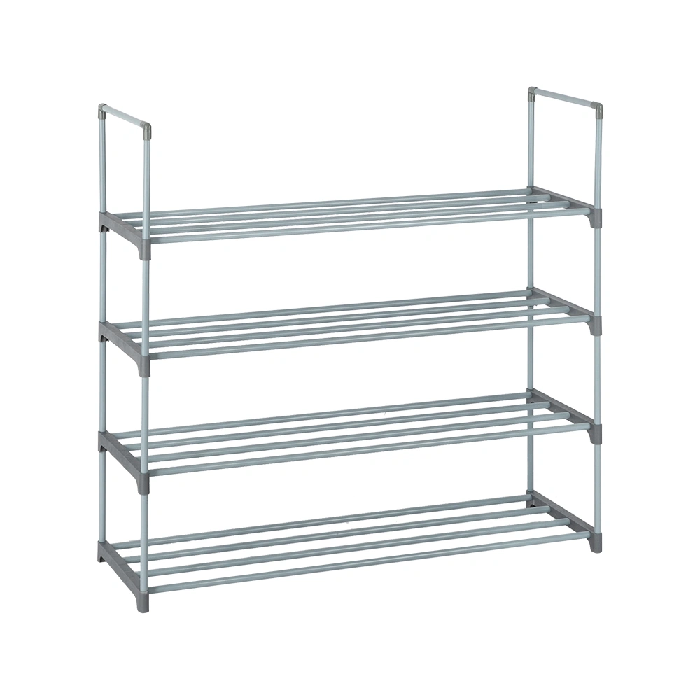4-Tier Shoe Rack Tower Shelf Storage Organizer for Bedroom, Entryway, Hallway, Closet - Gray view 2