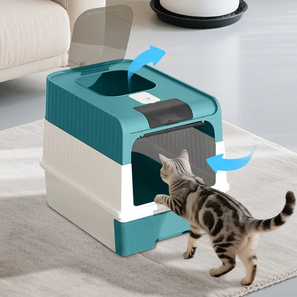blueMagic Cube Intelligent Cat litter Box - Free Hands, Enjoy Pure Life | Automatic Cleaning, Silent Design, Preferred for Multi Cat Families view 3