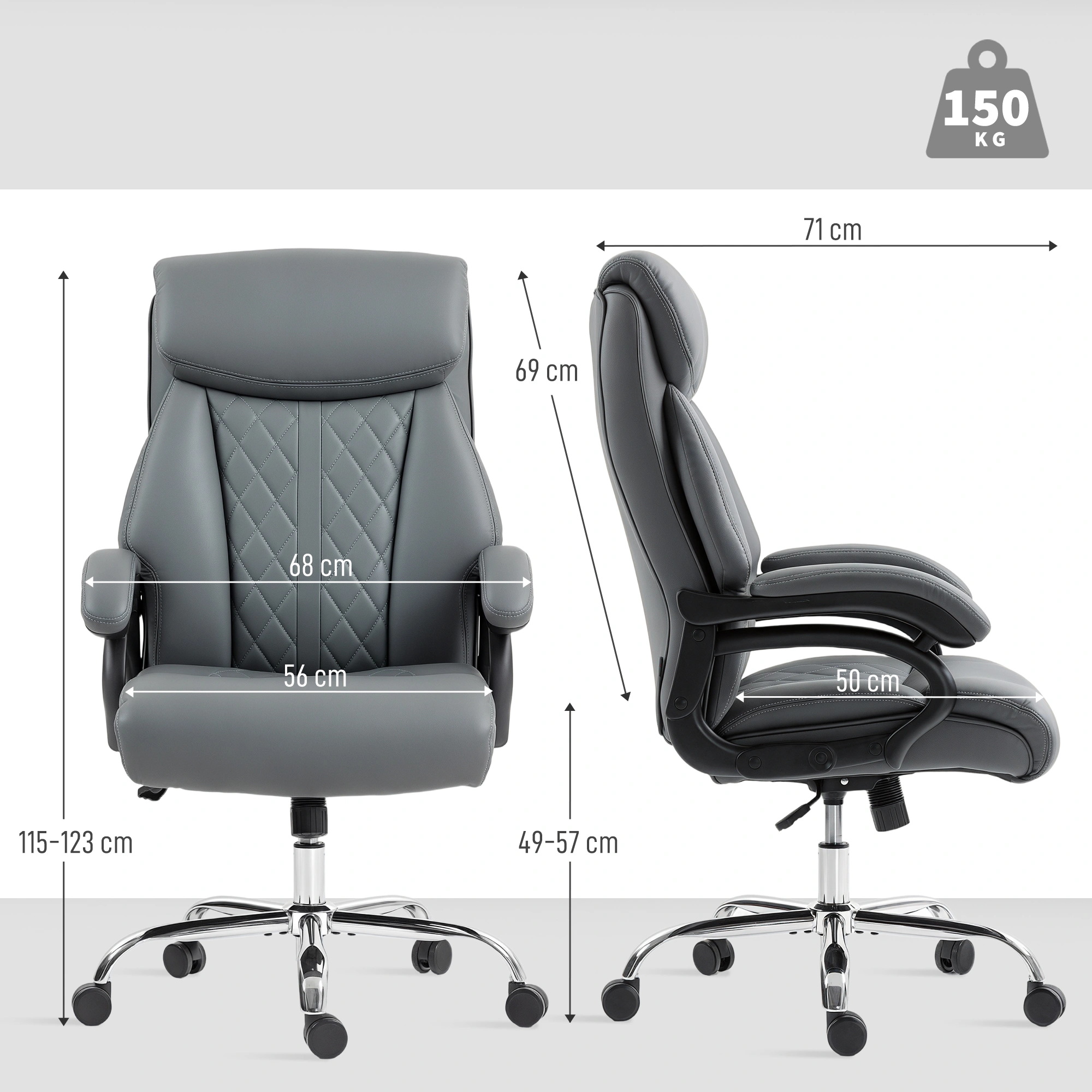 Massage Office Chair, Ergonomic Executive Swivel Chair with Heating Function view 5