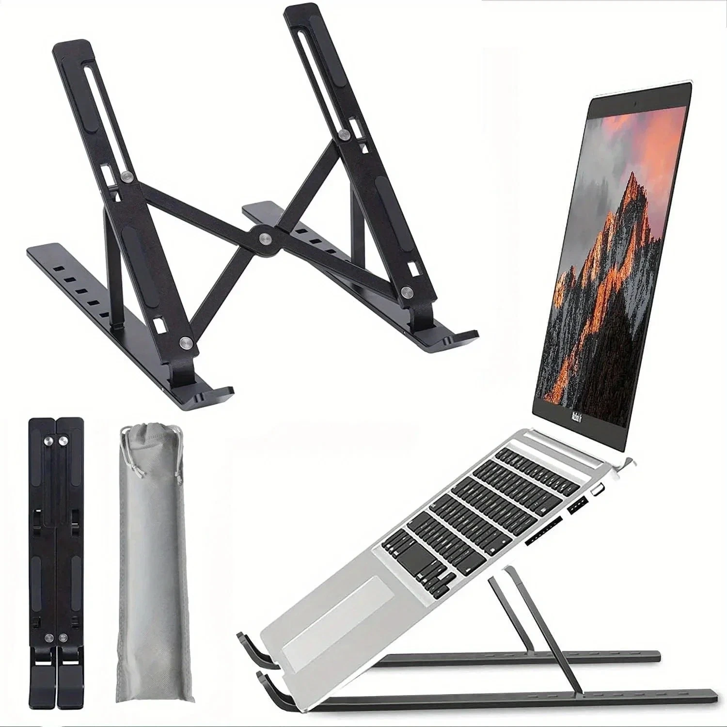 Adjustable Laptop Stand Foldable Portable Desk Riser for Notebook Tablet Computer view 4