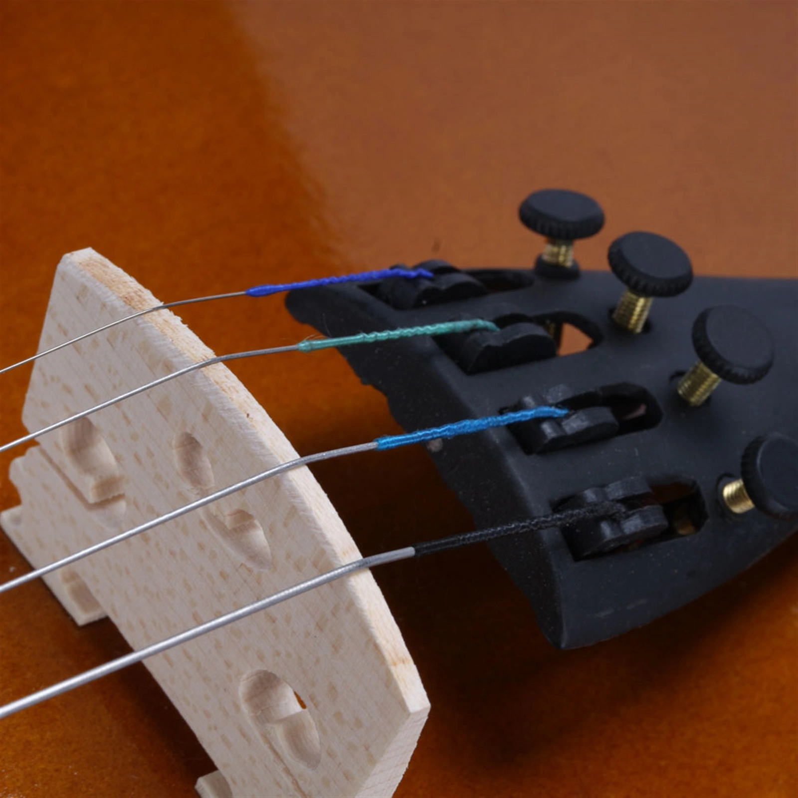 New 3/4 Acoustic Violin Case Bow Rosin Natural view 12
