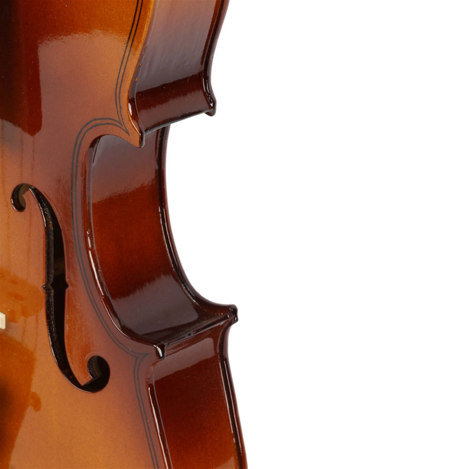 New 3/4 Acoustic Violin Case Bow Rosin Natural view 13