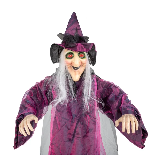 71in Life Size Hanging Witch Talking Halloween Everyday Decoration view 2