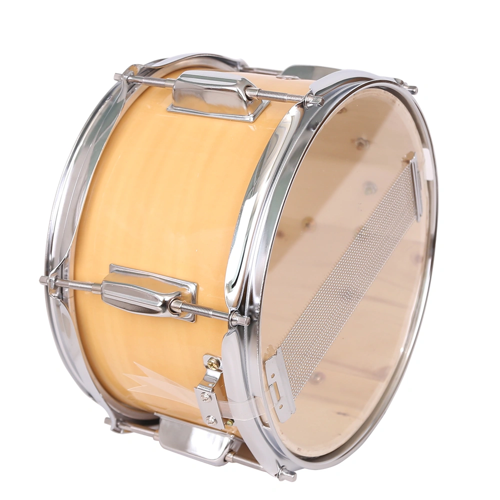 10 x 6" Snare Drum Poplar Wood Drum Percussion Set Wood Color view 7