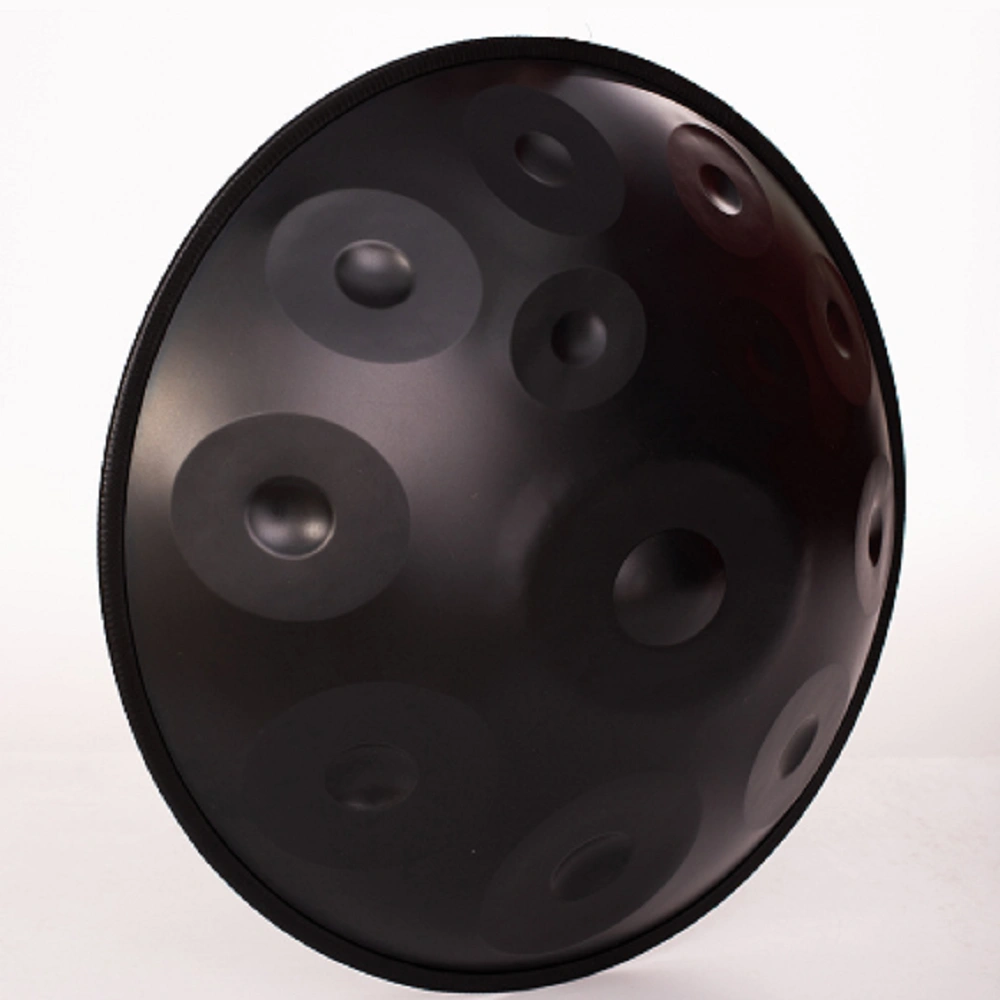 12 Notes Black Handpan Drum, Steel Tongue Drum Percussion Instrument, Solid Color Handpan Music Instrument view 2