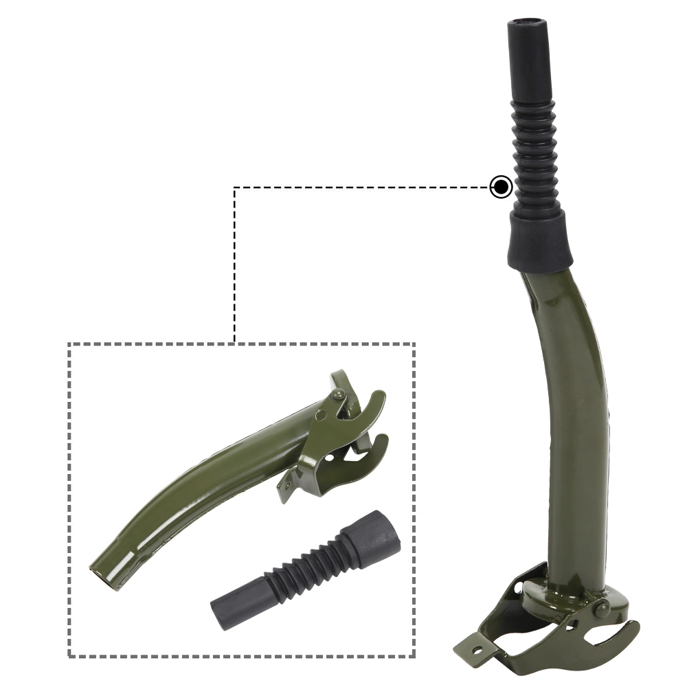 10L American Style Oil Barrel - Army Green Steel Fuel Can, 0.8mm Thick with Inverted Pour Spout view 2