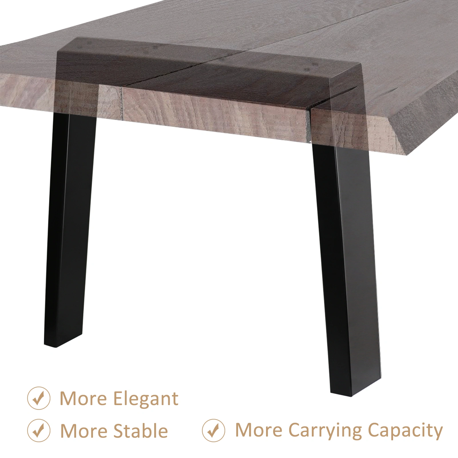 Metal Table Legs 71cm U Shape Table Frame DIY, Metal Furniture Legs for Dining Conference Coffee Table, Two-Piece view 3