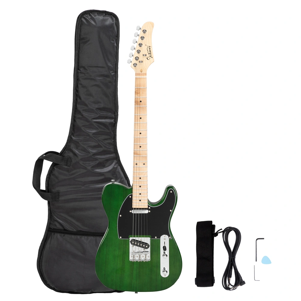 GTL Maple Fingerboard Electric Guitar (Green) Bag Strap Paddle Cable Wrench Tool