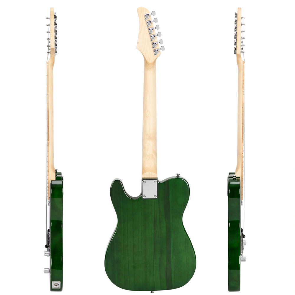 GTL Maple Fingerboard Electric Guitar (Green) Bag Strap Paddle Cable Wrench Tool view 14