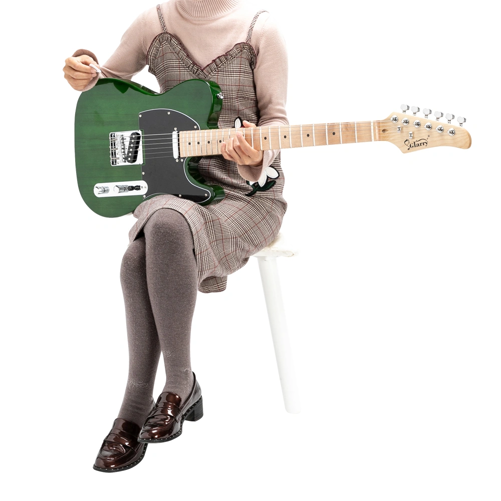 GTL Maple Fingerboard Electric Guitar (Green) Bag Strap Paddle Cable Wrench Tool view 18