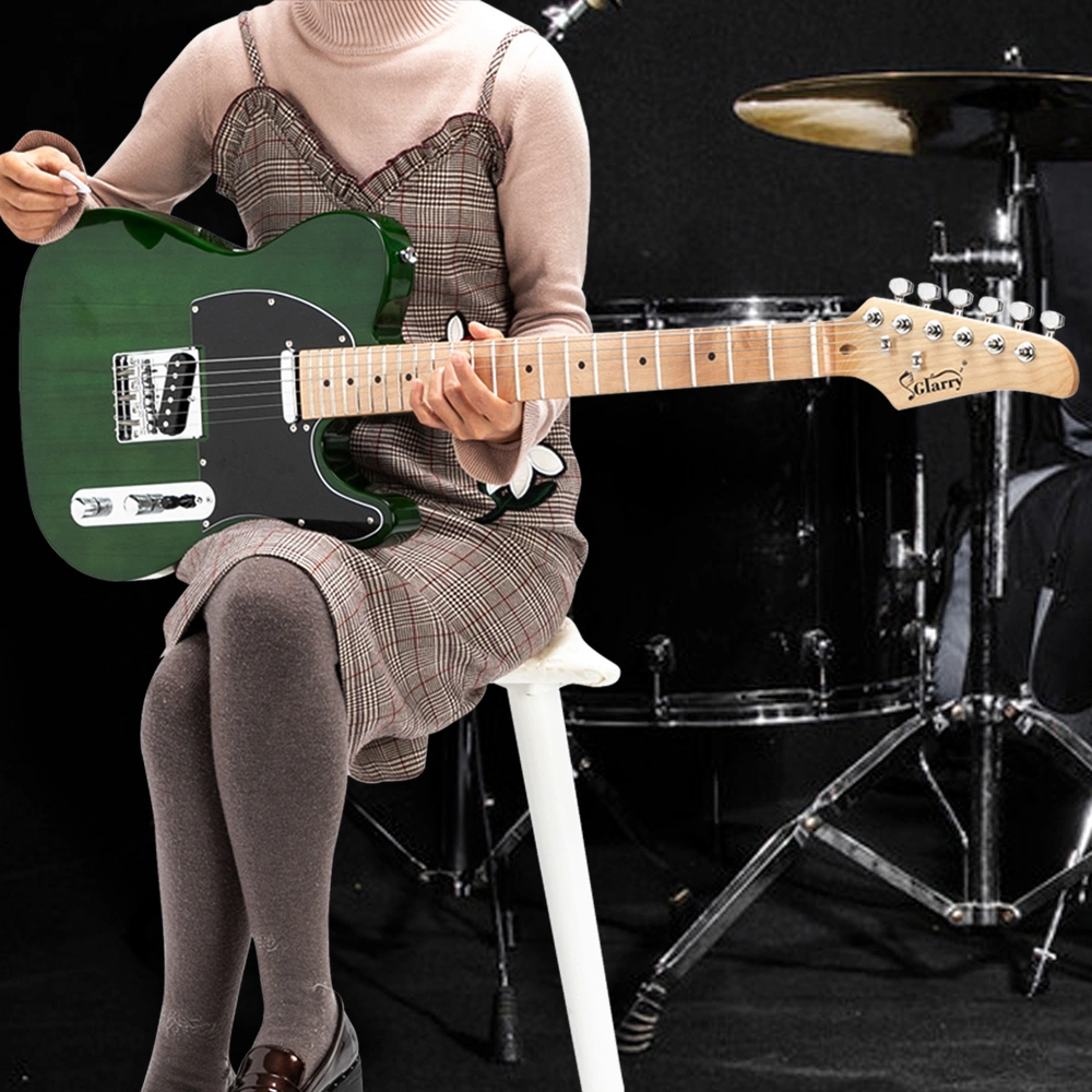GTL Maple Fingerboard Electric Guitar (Green) Bag Strap Paddle Cable Wrench Tool view 23