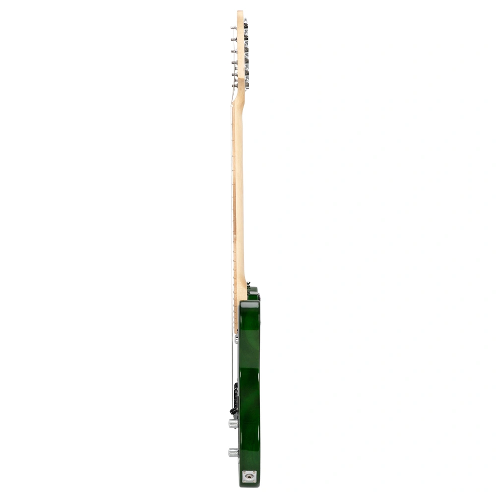 GTL Maple Fingerboard Electric Guitar (Green) Bag Strap Paddle Cable Wrench Tool view 3