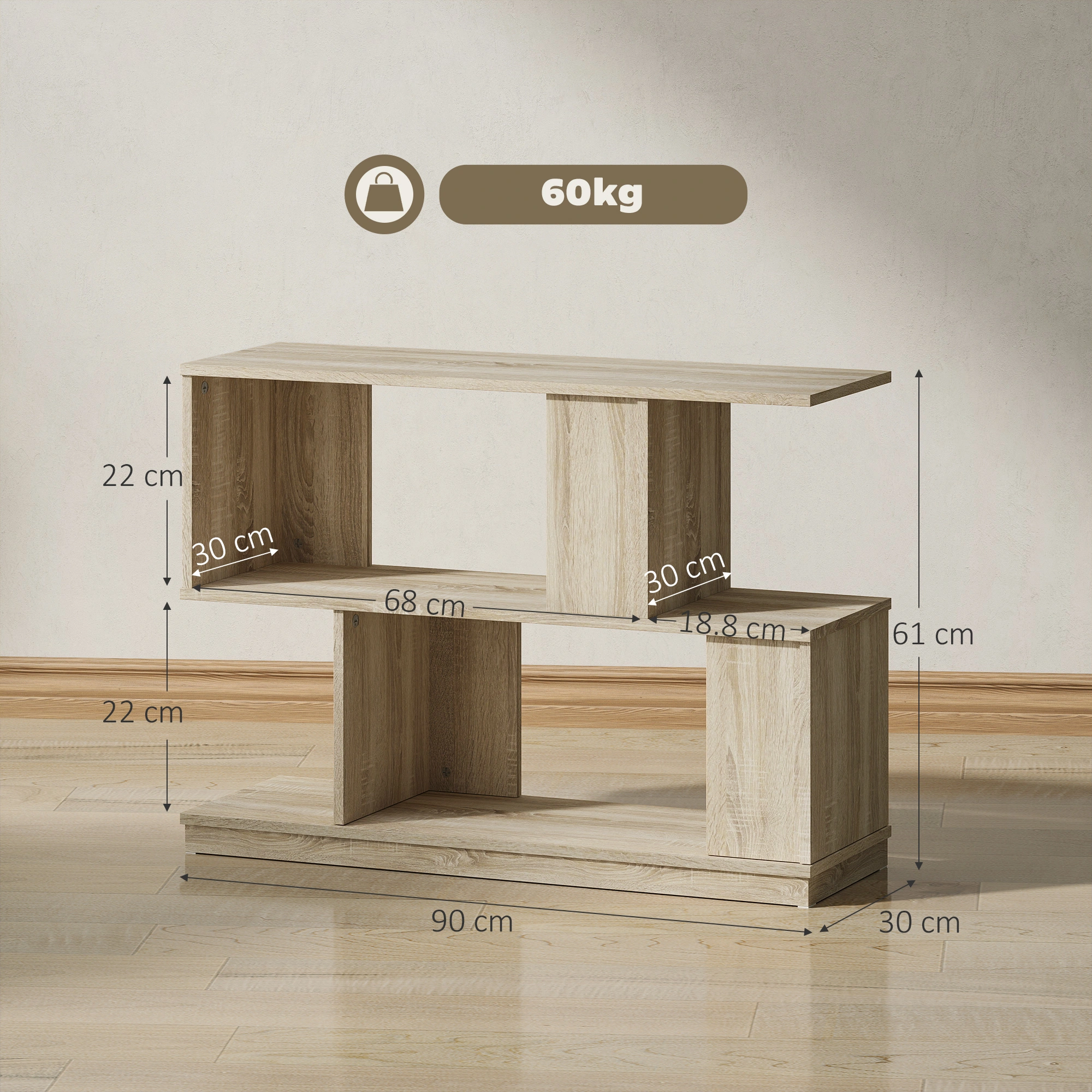 Rattan Coffee Table, Woven Accent Side Table with Storage Shelf for Living Room, Bedroom, Small Space view 3