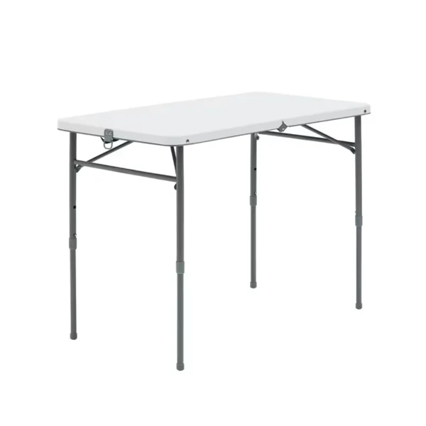 40"L x 20"W Plastic Adjustable Height Fold-in-Half Folding Table, White (Shipment from Walmart) view 3
