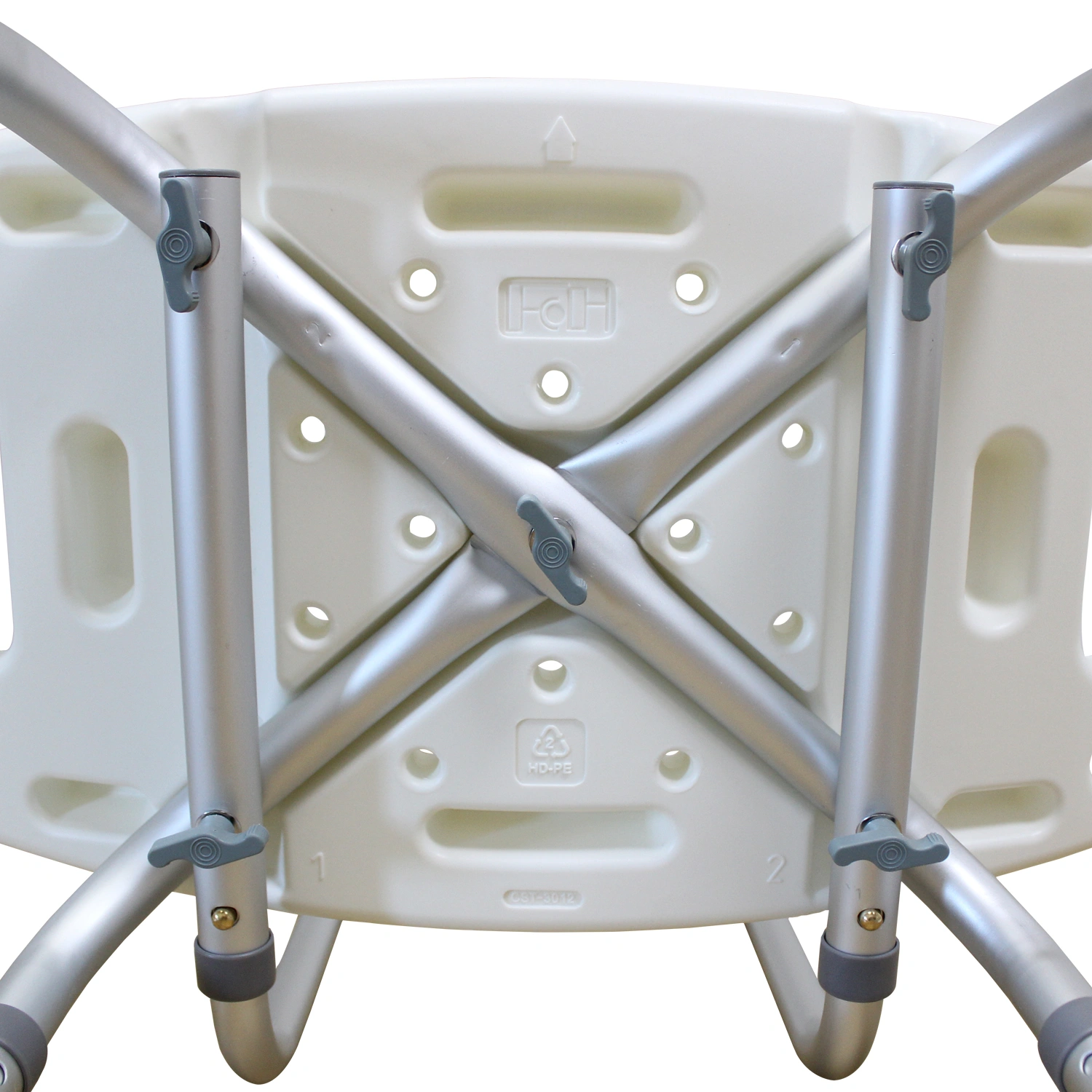 Medical Bathroom Safety Shower Tub Aluminium Alloy Bath Chair Seat Bench with Removable Back White view 11