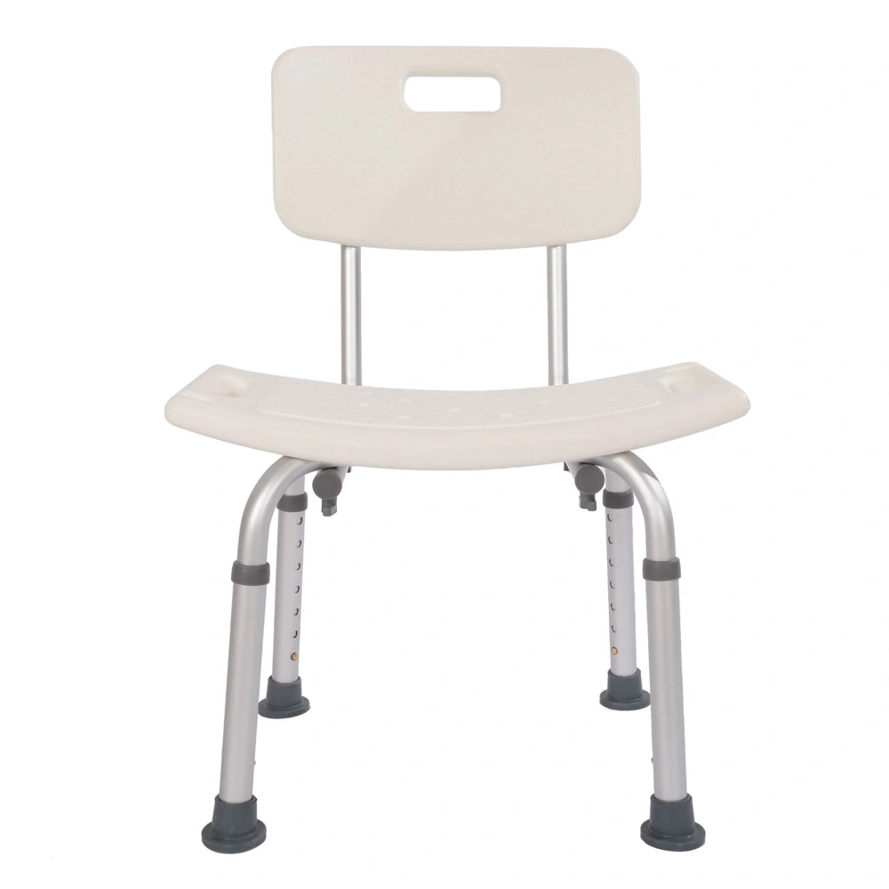 Medical Bathroom Safety Shower Tub Aluminium Alloy Bath Chair Seat Bench with Removable Back White view 3