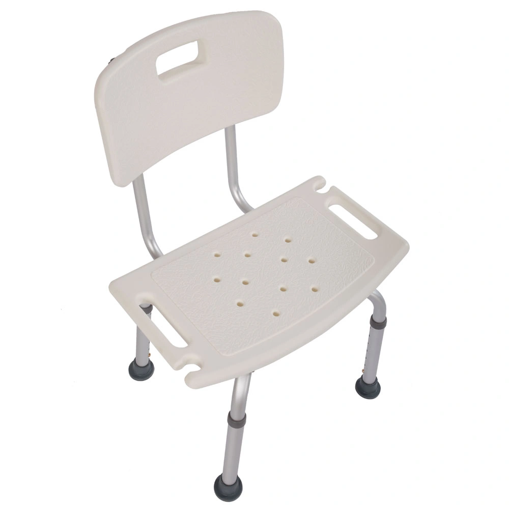 Medical Bathroom Safety Shower Tub Aluminium Alloy Bath Chair Seat Bench with Removable Back White view 4