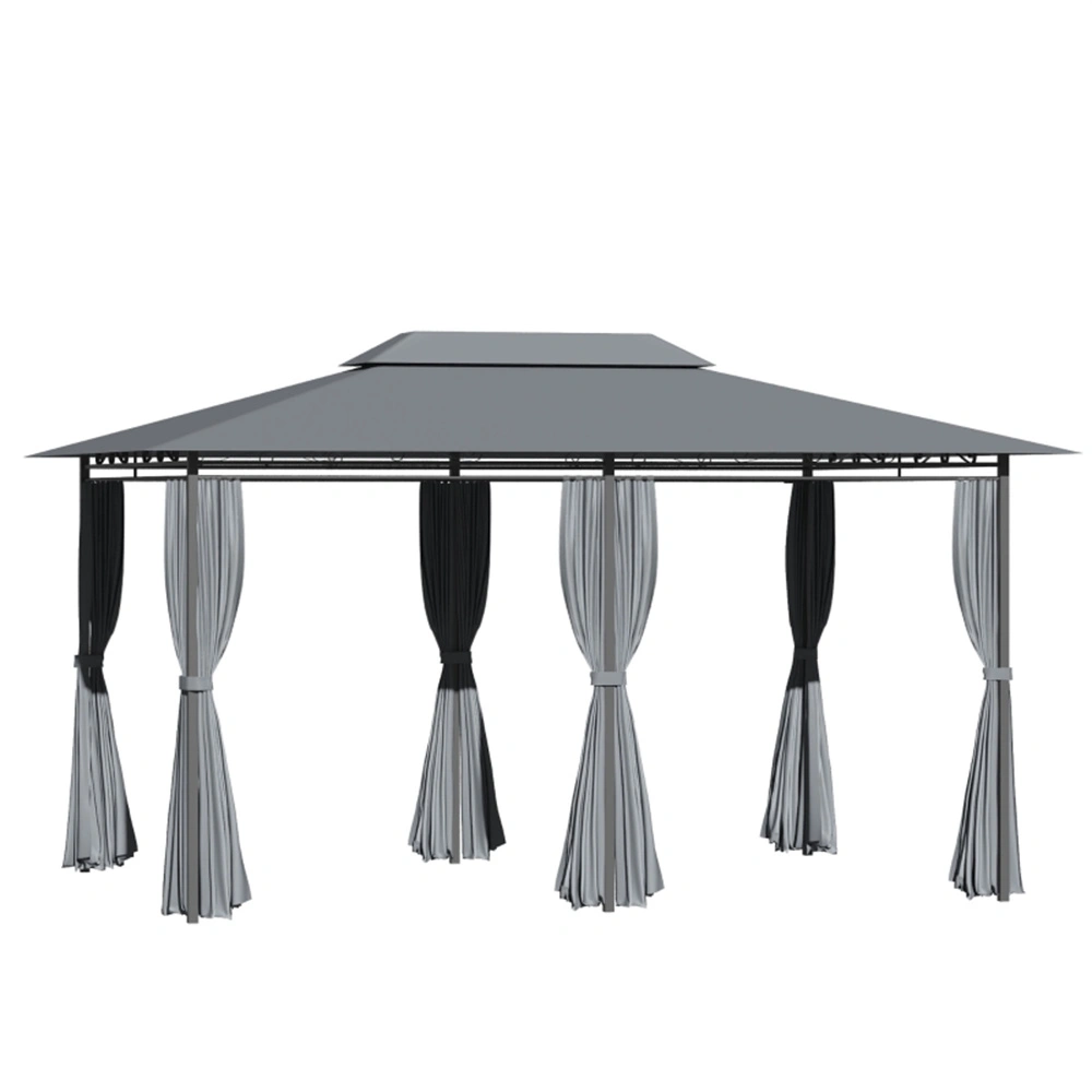 10x10 ft Patio Gazebo Hard Top Garden Canopy with Mesh Walls bug Screen Shade Cover for Outdoor backyard entertaining