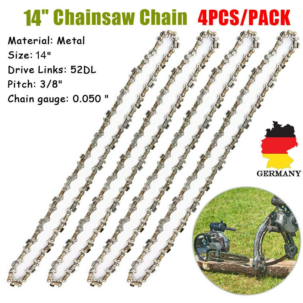 4x 35cm Saw Chain for Bosch AKE 35, 35 S, 35-17 S Electric Chainsaw - Replacement Chain 3/8 Inch Low Profile