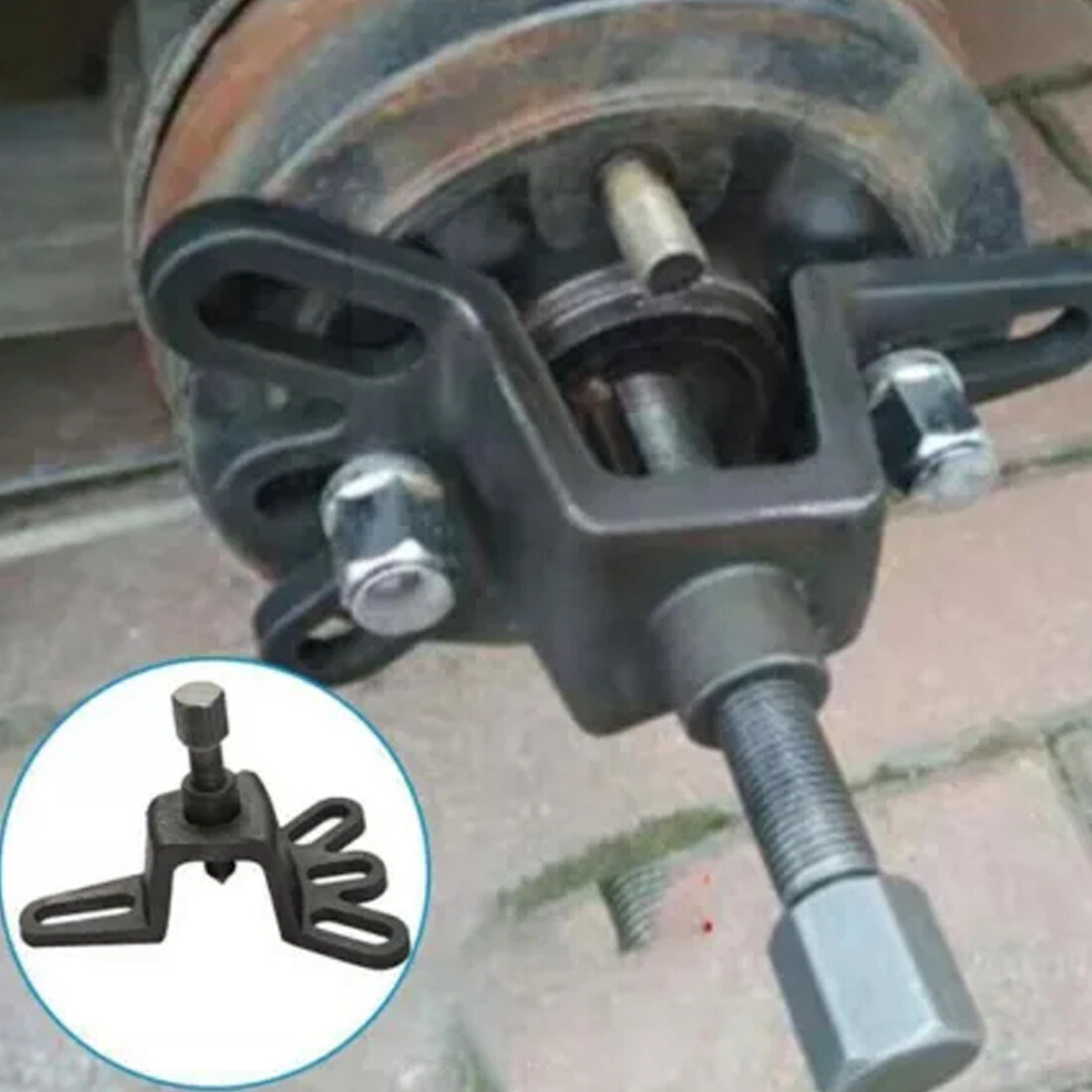 Wheel Hub Puller Vehicle Brake Drum Bearing Extractor Tool - 3 Jaw Gear Type Hub Remover view 2