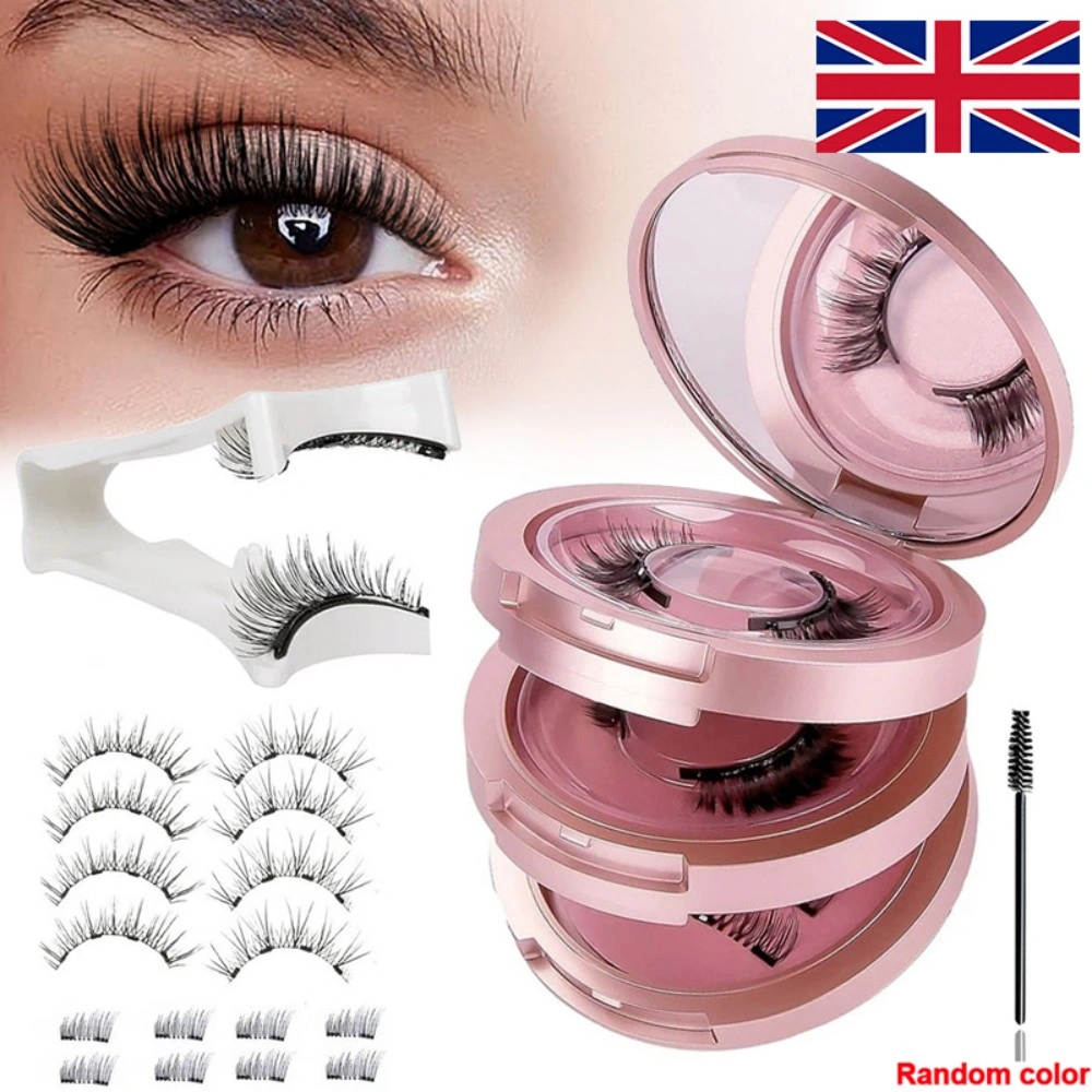 Magnetic Eyelashes 8 Pairs Kit with Applicator - Natural Look False Lashes for Eyes view 2